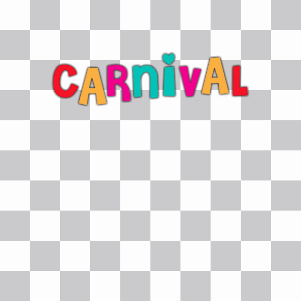 Aufkleber mit dem Wort Karneval für Ihre Fotos ..