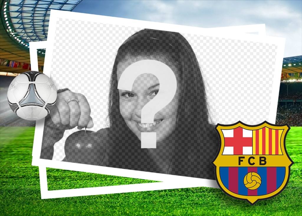 Fotoeffekt des FC Barcelona, ​​um ein Foto ..