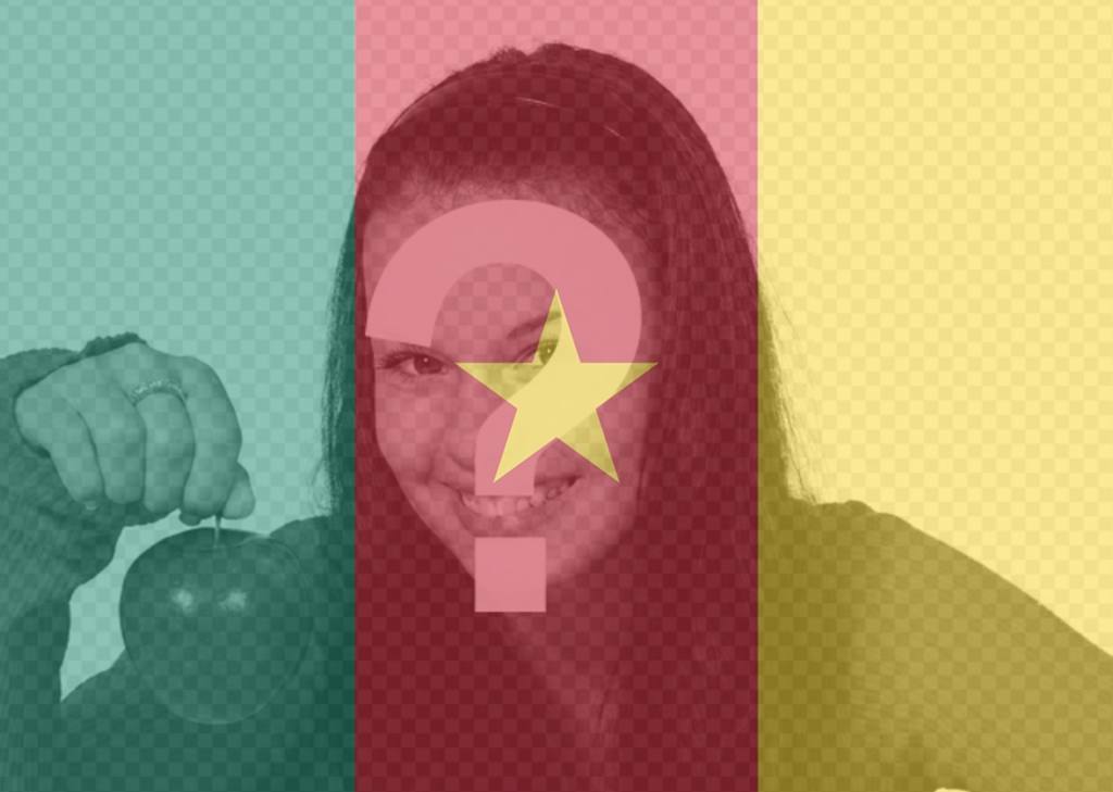 Kamerun Flagge Wirkung über Ihre Fotos und kostenlos ..