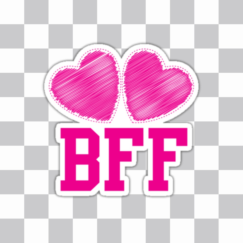 Zeigen Sie, wer Ihr bester Freund mit diesem Aufkleber von BFF Symbol ist ..