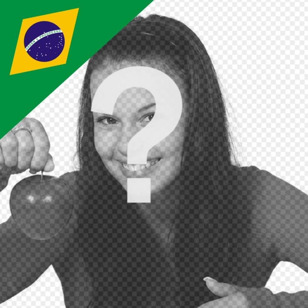 Fügen Sie Ihre Fotos die brasilianische Flagge in der Ecke ..