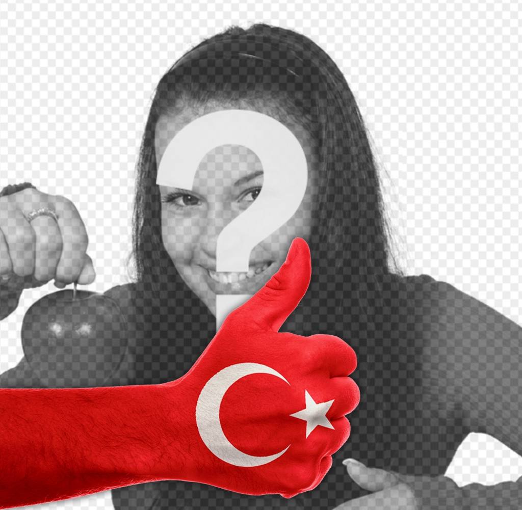 Ihr Profilbild mit dem Daumen nach oben und Flagge der Türkei ..