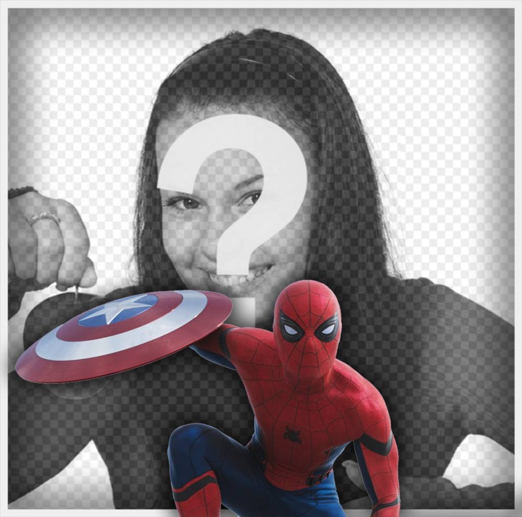Spider-Man mit dem Schild von Captain America Ihr Foto ..
