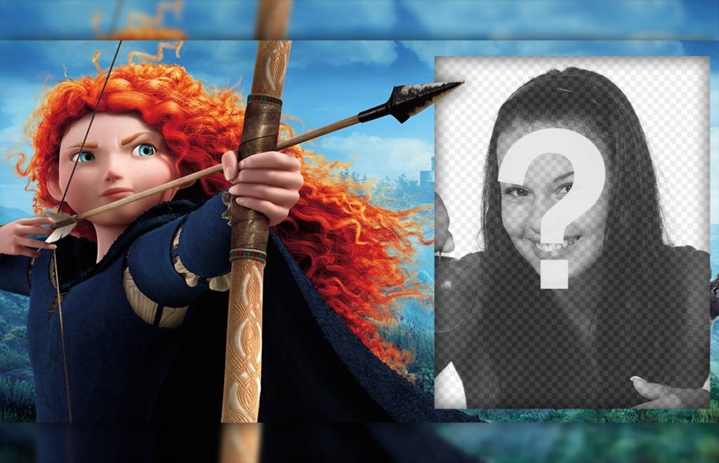 Charakter des Films Brave mit seinem Bogen, wo Sie mit Ihrem Foto ..