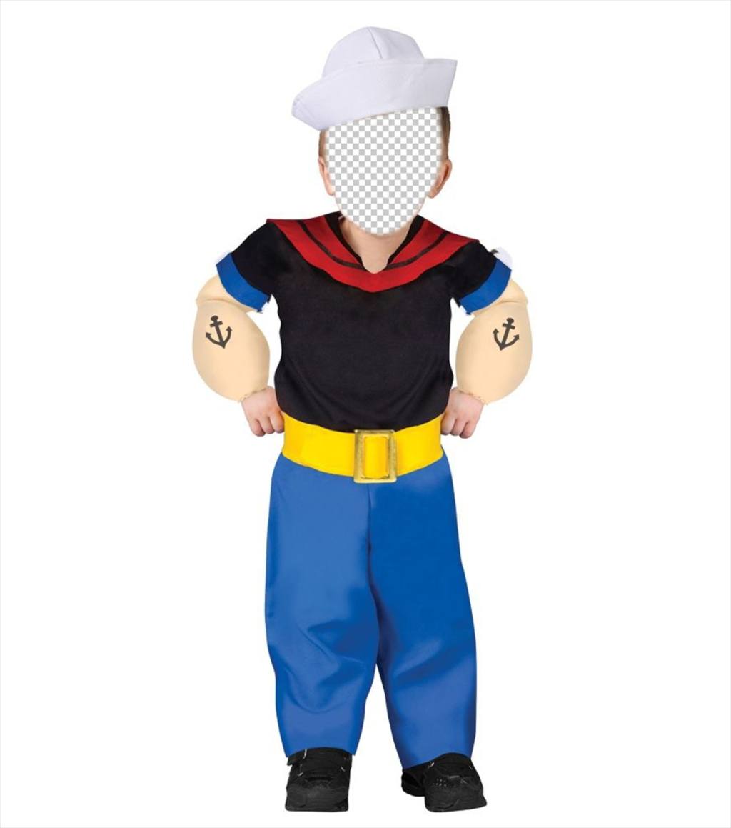 Montage der Verkleidung Online von Popeye, der Seemann für Kinder ..