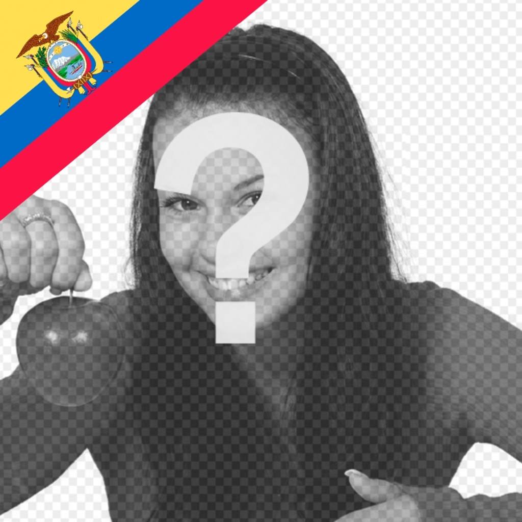 Dekorieren Sie Ihre Fotos mit der Flagge von Ecuador an einer Ecke ..