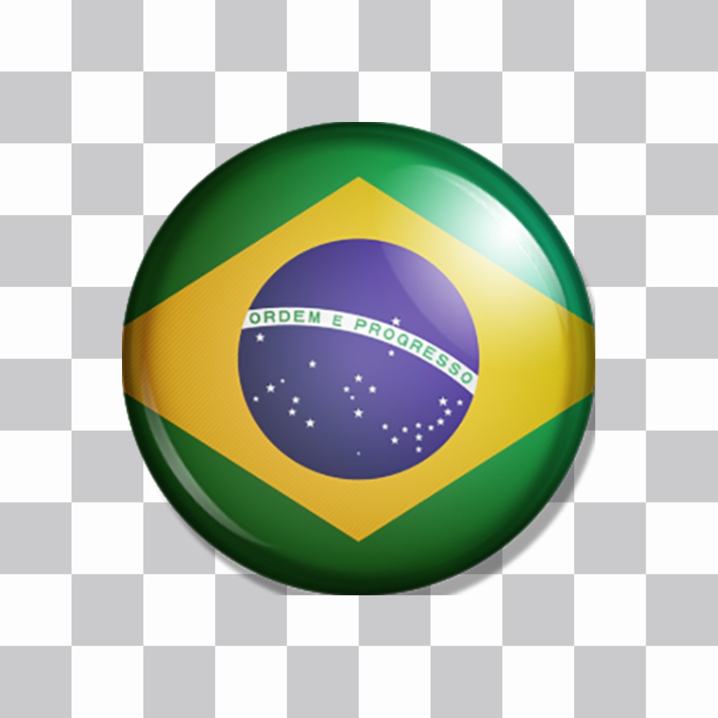 Brasilianische Flagge als Button auf Ihre Fotos einfügen ..