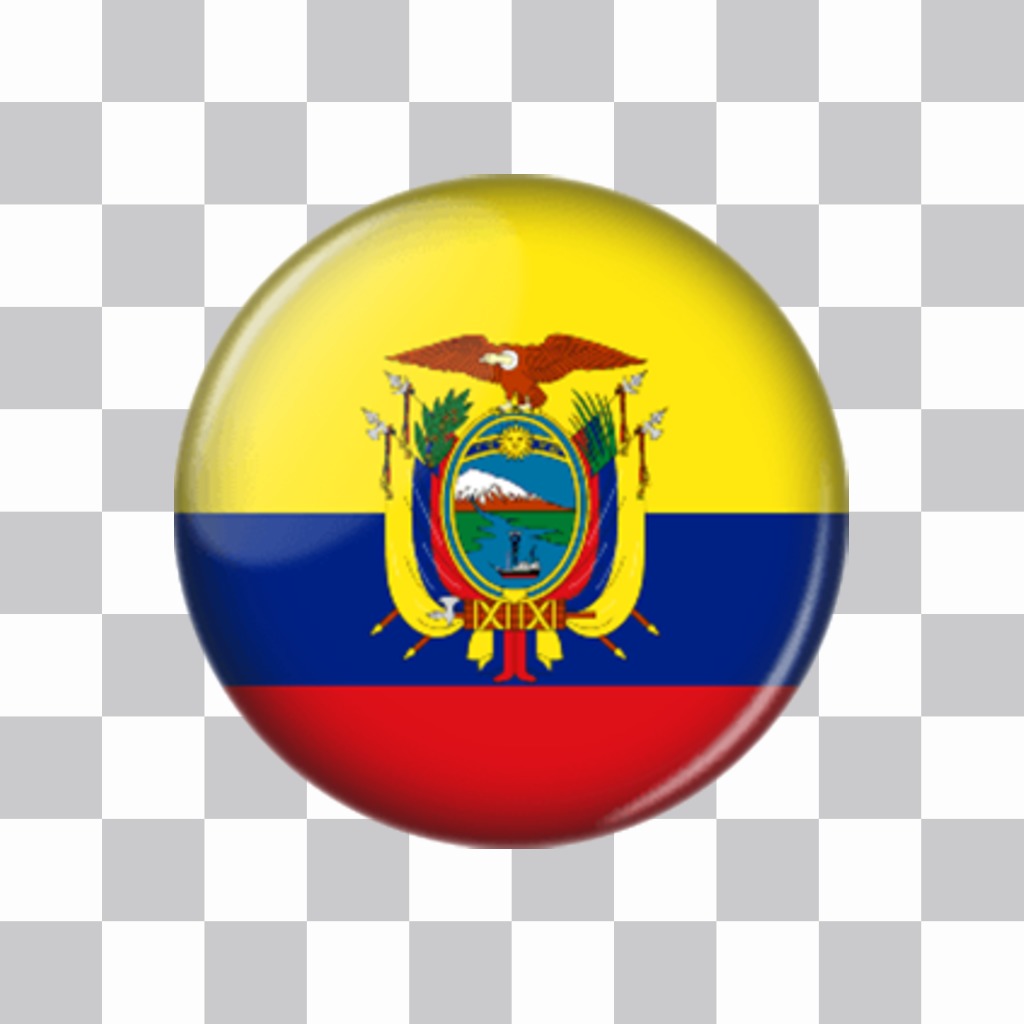 Dekorieren Sie Ihre Bilder mit einem Knopf von Ecuador Flagge ..