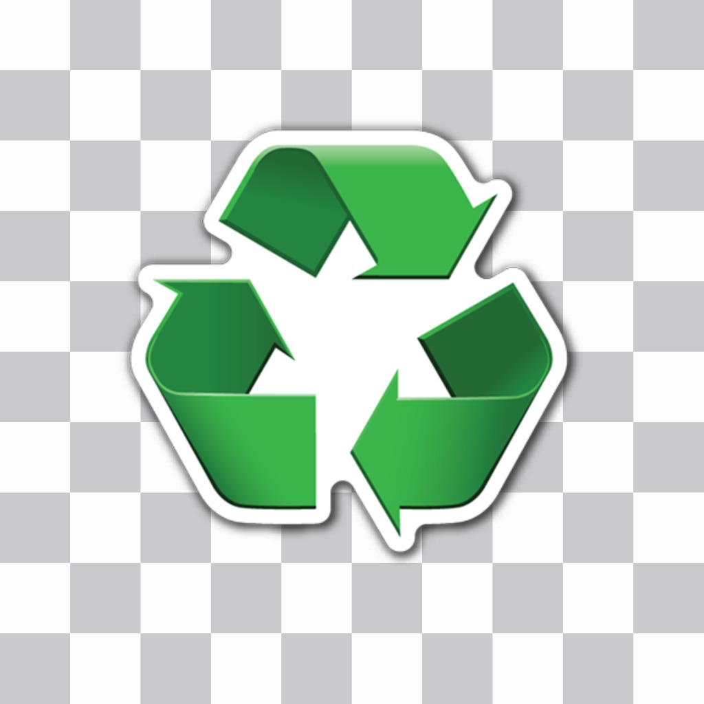 Recycling-Symbol einfügen auf Ihre Fotos kostenlos ..