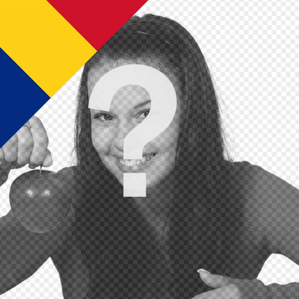 Rumänien Flagge in einer Ecke des Fotos kostenlos ..