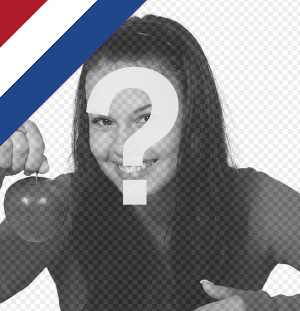 Niederländische Flagge auf der Ecke des Fotos zu setzen kostenlos ..