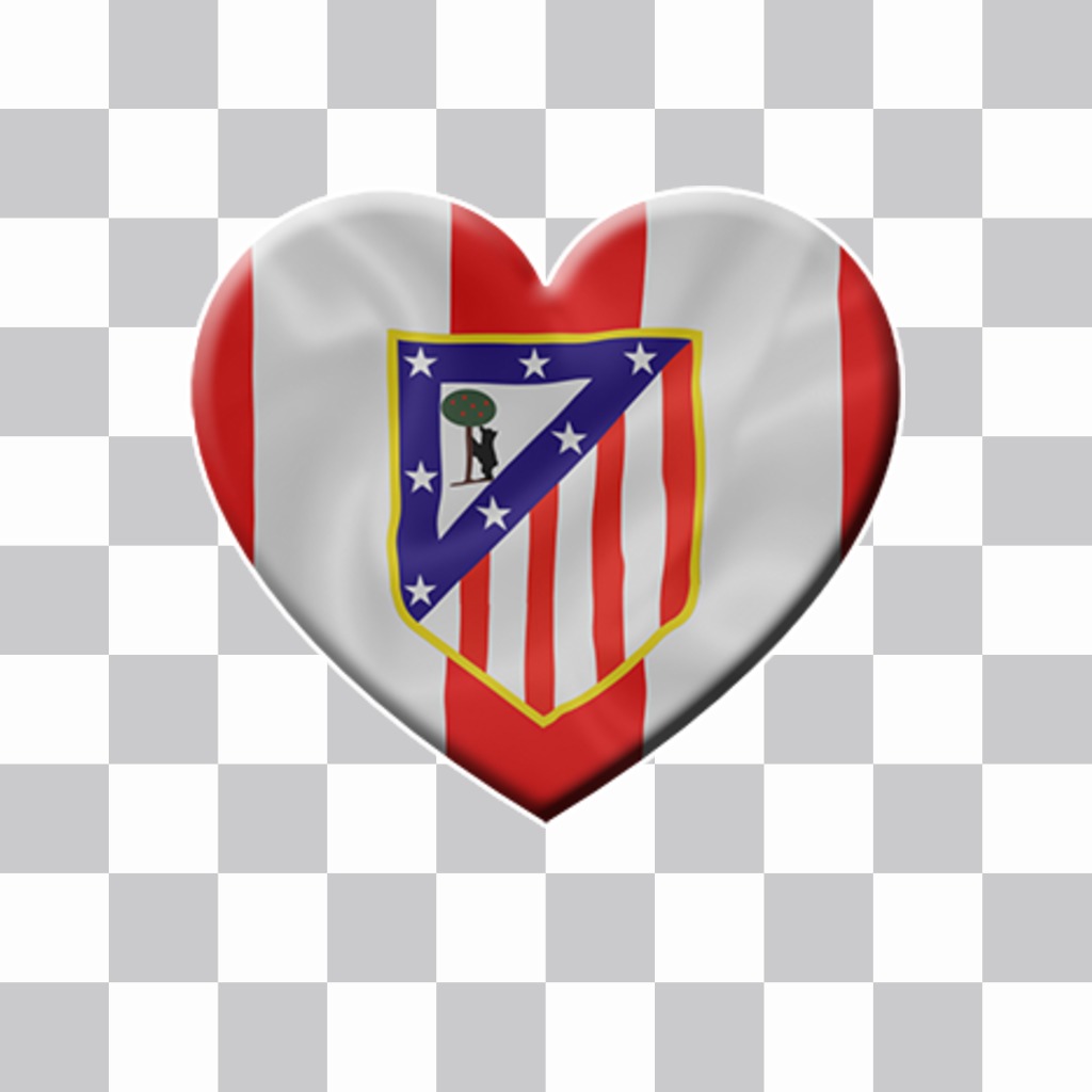 Herz mit der Flagge von Atletico Madrid auf Ihre Fotos ..