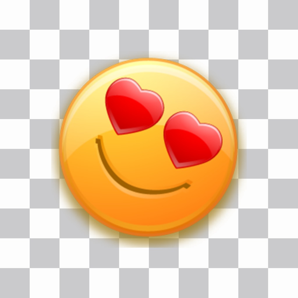 Emoji in der Liebe mit Herzen in den Augen auf Ihren Fotos ..