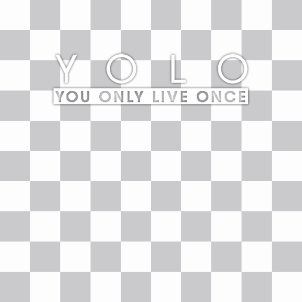 Fügen Sie das Wort YOLO auf Ihrem Foto, um es zu diesem kostenlosen Effekt Hochladen ..