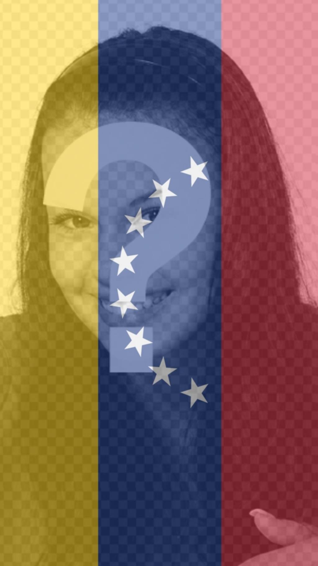 Foto-Effekt mit der Flagge von Venezuela zu setzen als Hintergrund auf Ihrem Handy ..