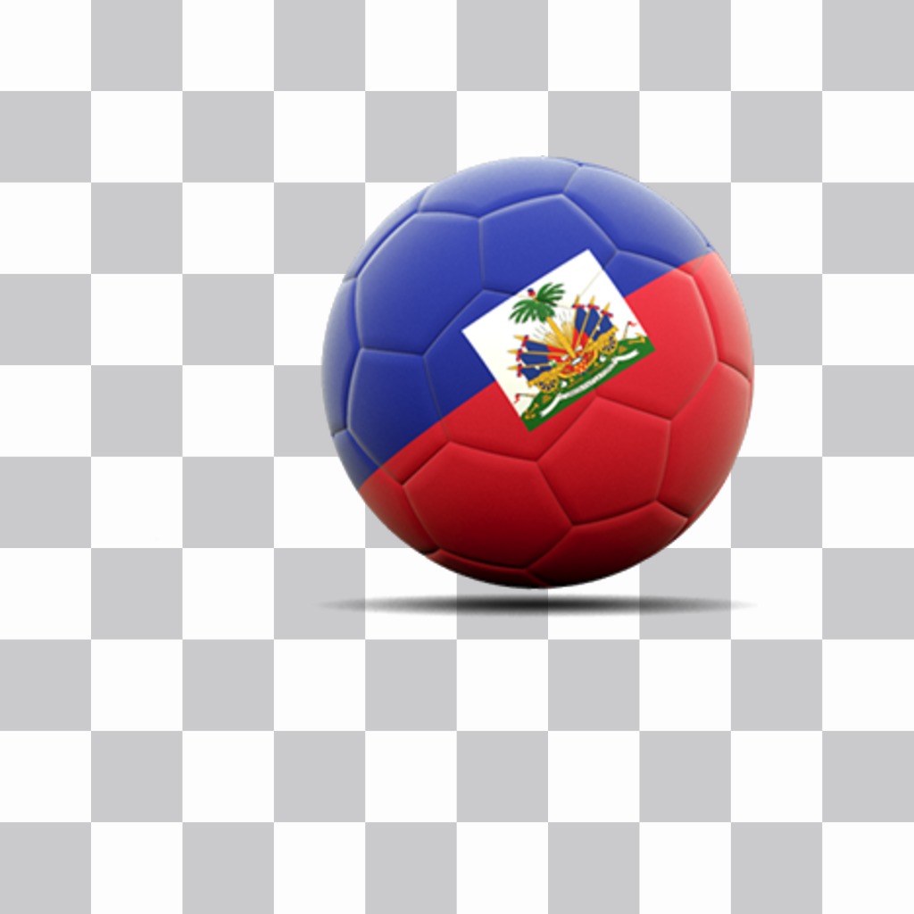 Dekorieren Sie Ihre Fotos mit einem Fußball mit Haiti Flag kostenlos ..