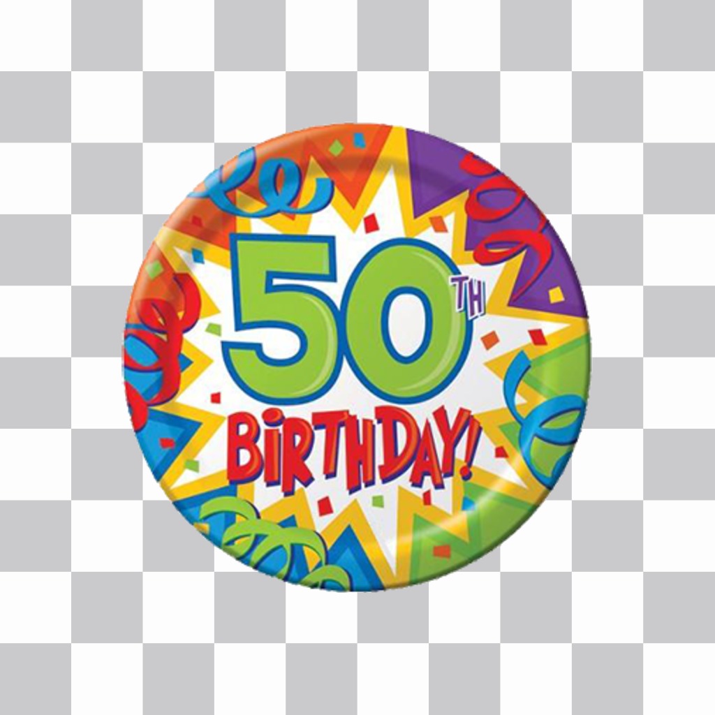 Foto Effekt Ihre Fotos mit einer Party Ballon 50. Geburtstag ..