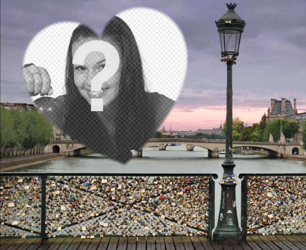 Foto-Effekt mit der Brücke von Vorhängeschlösser der Liebe in Paris Ihr Foto ..