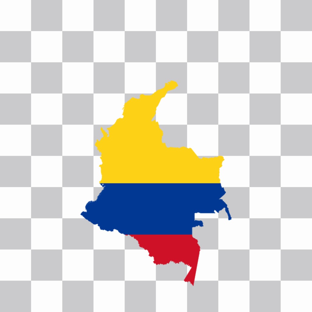 Karte von Kolumbien mit der Flagge auf Ihre Fotos kostenlos ..