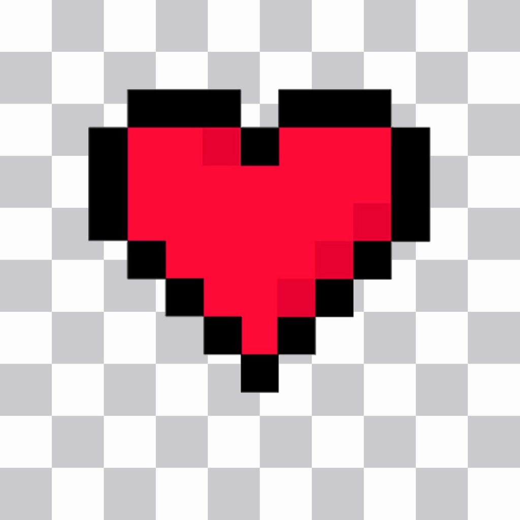 Pixel Herz in Ihren Bildern als Aufkleber online ..