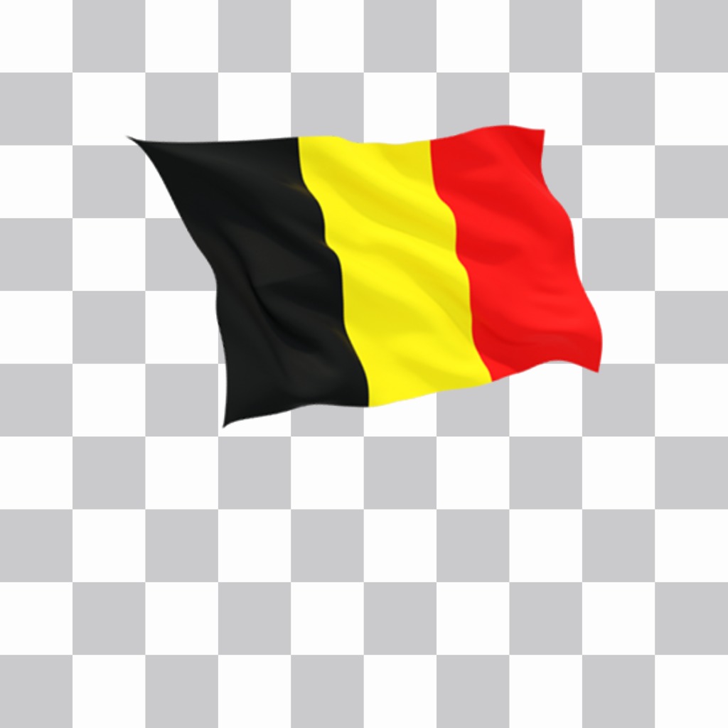 Aufkleber für Fotos mit der Flagge von Belgien mit realistischen Stil ..