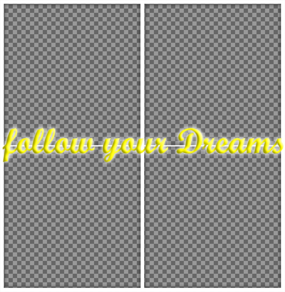 Fotocollage mit dem Satz Folgen Sie Ihren Träumen 4 Ihrer Fotos hochzuladen ..
