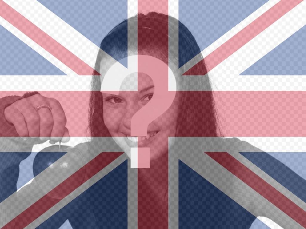 Filter der britischen Flagge auf dem Foto zu überlagern ..