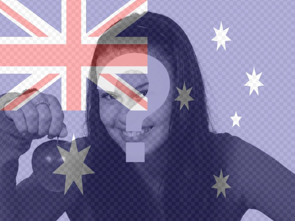 Australische Flagge zum online stellen Ihres Fotos.   ..
