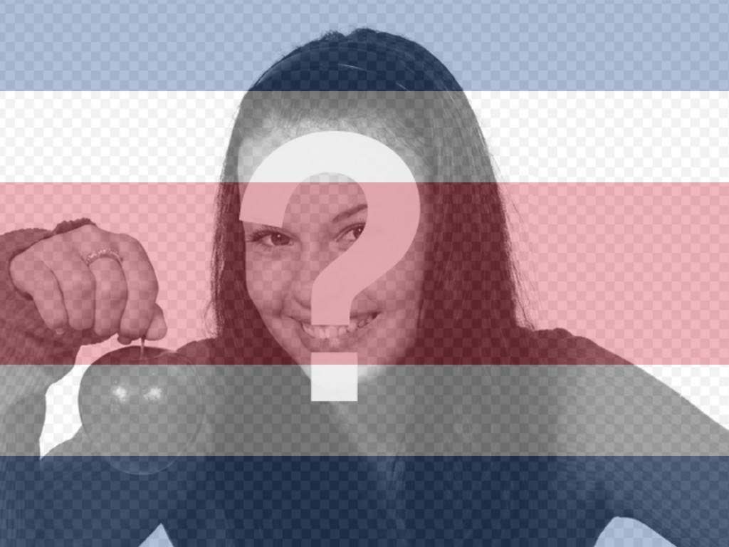 Fotomontage mit Ihrem Foto und der Flagge von Costa Rica im..
