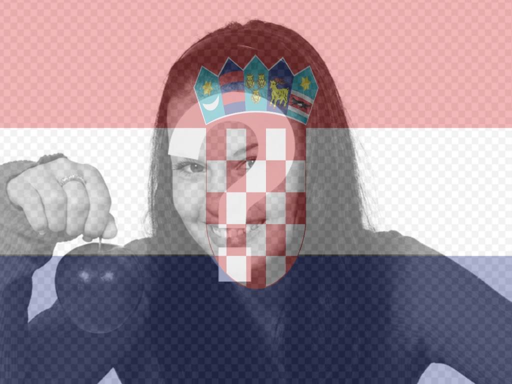 Photo Collage zum Mischen Kroatien Foto zusammen mit dem Foto, das Sie..
