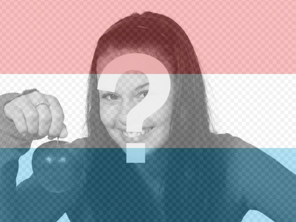 Collage, wo Sie die Flagge von Luxemburg in Ihr Foto setzen..