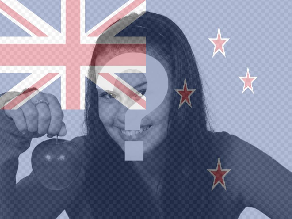 Profil-Foto Schöpfer, die Flagge von Neuseeland zusammen mit Ihrem Foto..