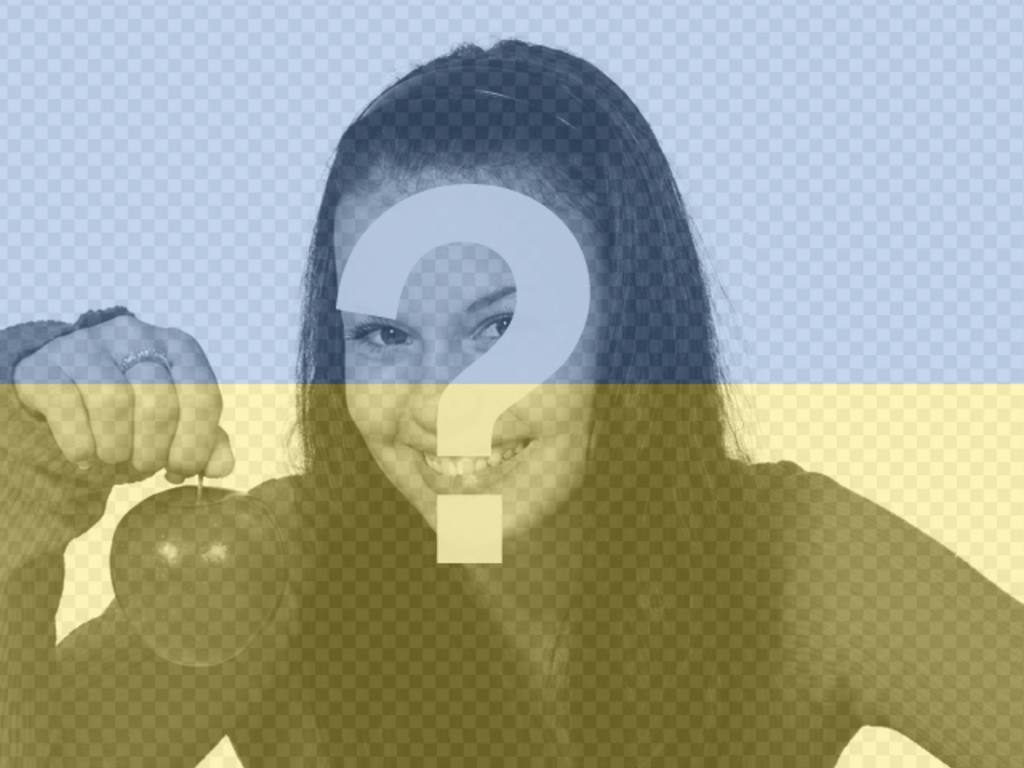Collage der ukrainischen Flagge mit Ihrem Foto zu machen online. Perfekt für Ihren..