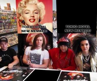 Collage, Ihr Foto in neues Mitglied von Tokio Hotel setzen.