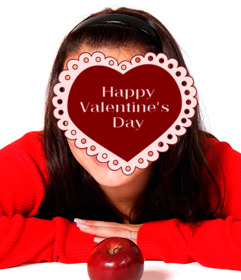 herz mit den worten happy valentine in ihre fotos einfugen online