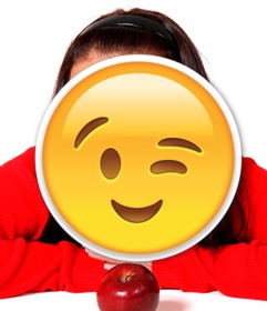 wink emoji in deine fotos einfugen