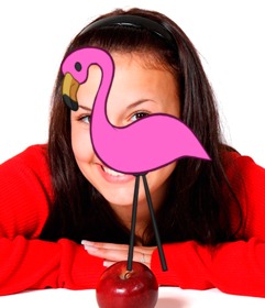 aufkleber von einem rosa flamingo um in dein foto einzufugen