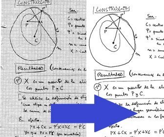 Effekt zu optimieren gescannten Noten verbessert Kontrast und Lesbarkeit.