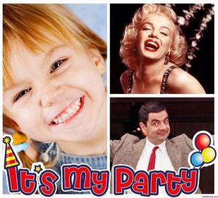 fotocollage von its my party mit zwei ihrer fotos zu bearbeiten online-