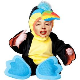 Fotomontage, in dem Sie Ihr Baby mit einer bunten Tukan Kostüm mit Online werde kleiden.