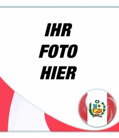 Flagge von Peru mit Kugel-Form für Ihre Fotos online