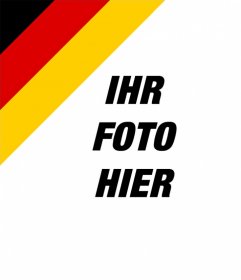 Setzen Sie die Flagge von Deutschland in der Ecke Ihrer Bilder 
