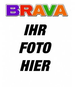 Ihr Foto Auf Dem Cover Eines Magazins Namens Brava Mit Der Option Einen Photoeffekte