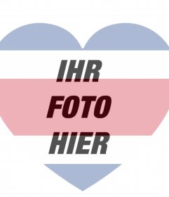 Costa Rica Flag Herzform als Filter für Ihre Fotos 