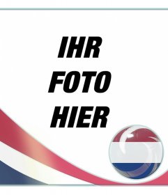 Fotomontage mit der Flagge der Niederlande, um Ihre Fotos setzen