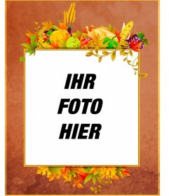 Foto-Rahmen mit Herbst Lebensmittel 