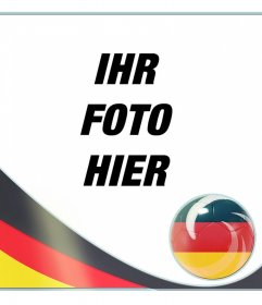 Fotorahmen mit der Flagge von Deutschland nach in Ihren Fotos setzen