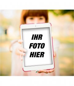 Montieren Sie einen selfie mit einem iPad zu machen