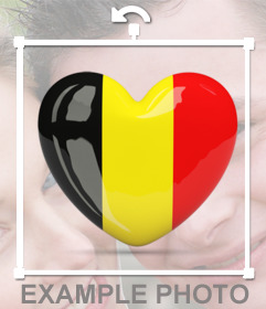 Herz mit Belgien Flagge Ihre Fotos 