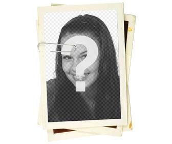 zusammensetzung simuliert ein alter fotografien mit weißem rand mit einem clip befestigt stapel das bild unserer wahl erscheint im bild oben die menge